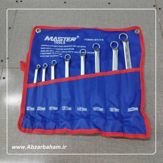 ست آچار دو سر رینگی مستر مدل MT111-8 سایز ۶-۲۲